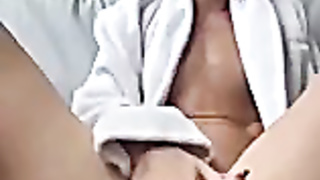 Open bathrobe gash have fun with PantyNectar
