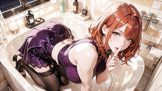 Purple Shining Apparel Smashed to Climax in Tub