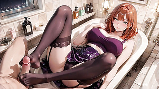 Purple Shining Apparel Smashed to Climax in Tub