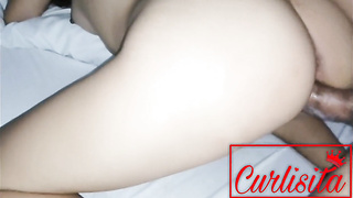 Teenage close up hook-up with thong on (Masculine got penal piercing)