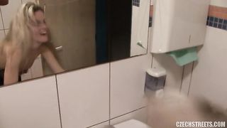 Restroom oral quickie