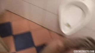 Restroom oral quickie