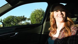 Making out with a teenie stunner in a camper