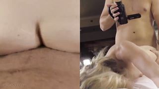 Diminutive Platinum-Blonde With Lil' Midbody Likes Pummeling From Behind