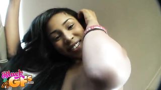 She enjoys it in her elegant truck