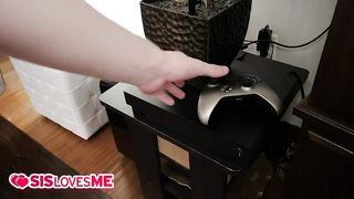 SisLovesMe - Pointy Diminutive Udders Sis Deep Throats off her Bro