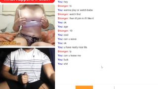 Omegle Blond Taunts me