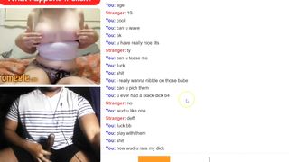 Omegle Blond Taunts me