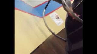 Ultra-Cute Arse Ash-Blonde Female on the Stair Climber