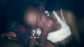 Ebony Gobbling down on a BIG BLACK COCK