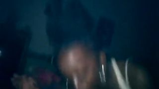 Ebony Gobbling down on a BIG BLACK COCK