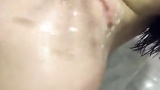 Viet Woman Stroking in the Tub