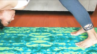 Stepbrother Rubdown Leads to Torn Yoga Trousers