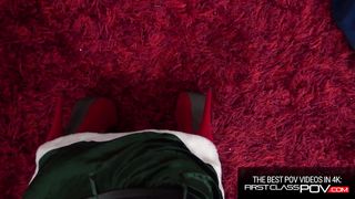 Crazy Elf Jessa Rhodes Takes Santas Big Wood in her Facehole -FirstClassPOV