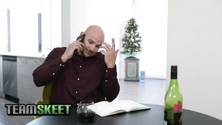 ExxxtraSmall - Huge-Chested Diminutive Teenage gets A Xxl Manstick Facial Cumshot for Christmas