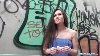 Public Agent Lara Fox gets her Lean Culo Caked in Cum