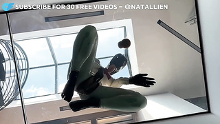 Spandex Nymph Pearly Faux-cock Onanism
