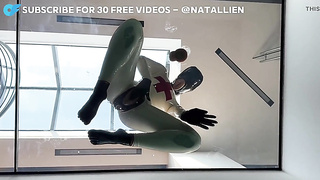 Spandex Nymph Pearly Faux-cock Onanism