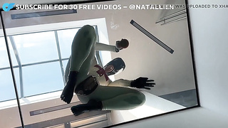 Spandex Nymph Pearly Faux-cock Onanism
