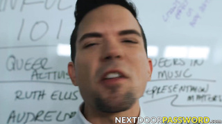 Carter DelRay with Masturbate Bailey and Trevor Harris got in a warm scholastic 4some