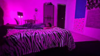 A visit to her mate's guest room concludes heavily. gig one