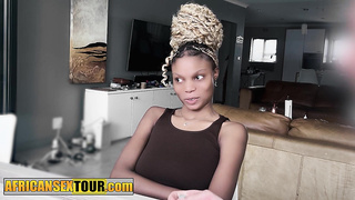 Lovely yam-sized rump black teenager raunchy tearing up