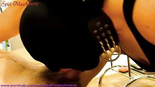 30 sec of whore gagging with spear deep in her jaws
