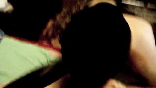 Deep bootie munching with jizzing deep in filthy whore marionette's jaws