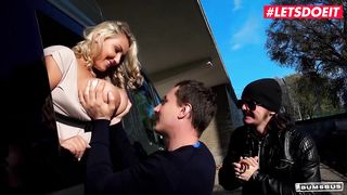 LETSDOEIT - Big-Boobed Czech PHAT ASS WHITE GIRL Juggles her Yam-Sized Orbs on the ORGY Bus