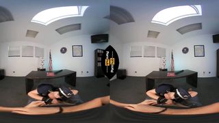 VR 180 - Aussie Cop Angela Milky Interrogates will Pounder