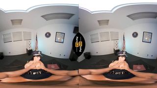 VR 180 - Aussie Cop Angela Milky Interrogates will Pounder