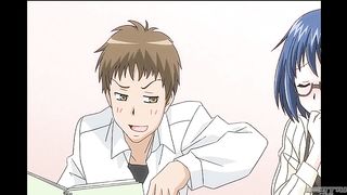 Anime Porn Professionls - Giant hooter anime Student pokes educator