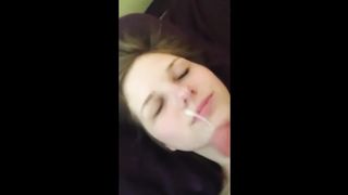 WONDROUS TEENAGE GETS A MEATY FACIAL CUMSHOT