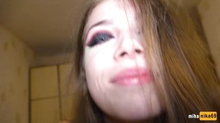 Puny Teenager was Rock Hard Smashed, Destroyed Make-Up, and Pour Face with Seed - [4k]