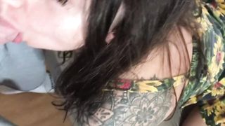 Bitchy teenie gargles and dirty dances on manmeat for a fat geyser - Babe Harper