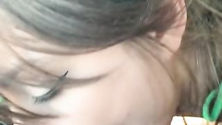 School TEENIE Liv Super-Naughty VAPING and Providing Blow-Job in Public