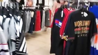 Youthful teenie gets nude in public