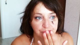 отклеились ресницы во время глубокого минета