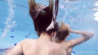 Duna and Nastya mischievous underwater lesbos
