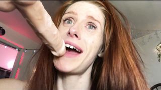 Magnificent Red-Haired POINT OF VIEW Oral, Good-Sized Facial Cumshot & Vag Banging on 4th of July