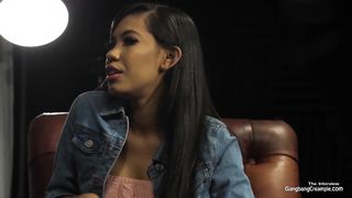 Bony beauty gets drilled by five folks and she slurps their jizm