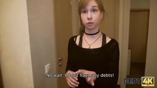 Debt4k. Collector visits teenie nymph Alice Klay and pounds her flawlessly