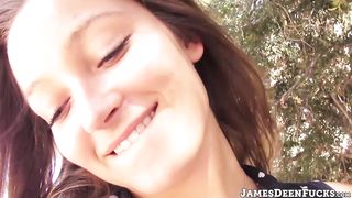 Dani Daniels getting her vulva rammed in a public park