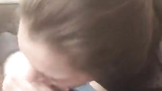 Bf makes Gf Deep-Throat his Brothers Stiffy