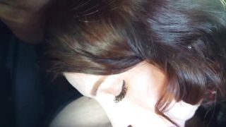 A youthful female gave a fellatio to a man in a van in a parking plenty of / Dreamerxxx