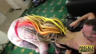 Smacked tatted slave dumps and gets spunk