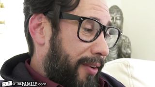 Drilling my best friends Dad & He's On the Smartphone with My Step Mommy