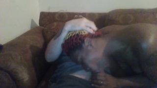 Black Goddess slow gargles and deep-mouths all for an Oral Job Internal Cumshot