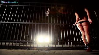 Brunette MILF Sandra Romain bondage masturbation