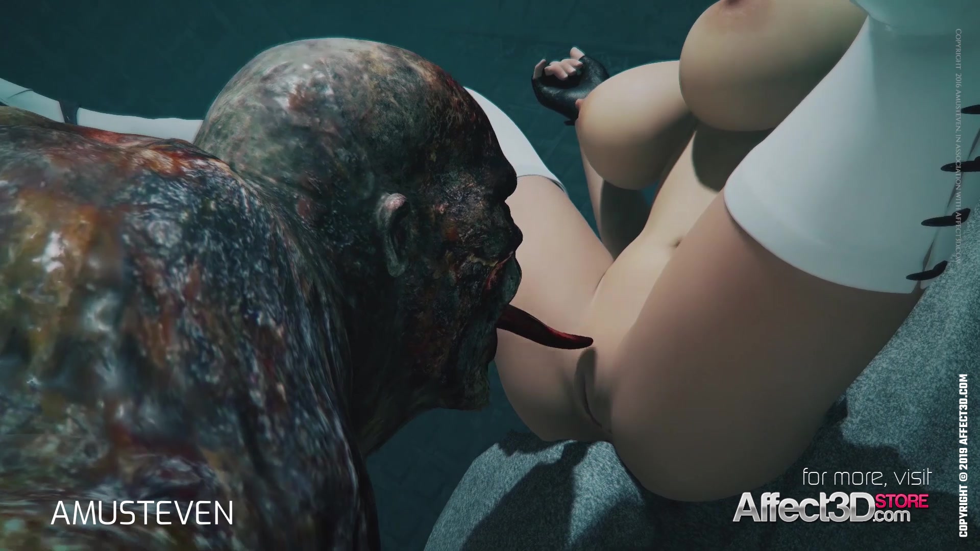 Animated Cartoon Monster Sex - 3d animation monster sex with a redhead big tits babe